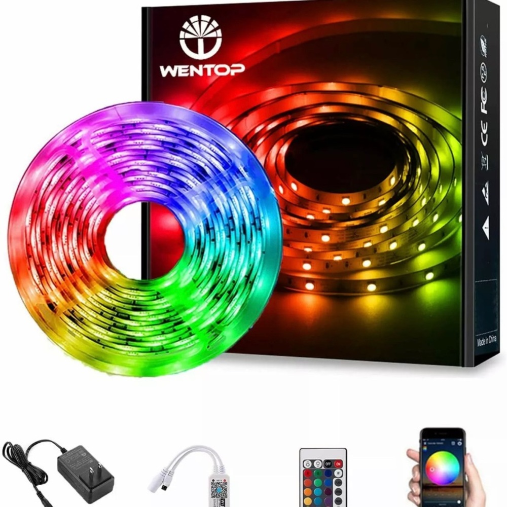 LED LIGHT STRIP LIGHTS 16.4 FT WIFI WITH FREE BAR